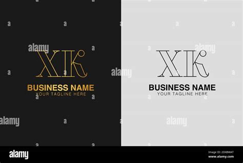 xk x k initial based abstract modern minimal creative logo vector template image luxury