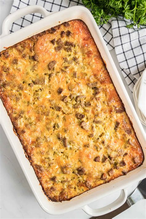 Overnight Egg And Hash Brown Casserole Overnight Country Sausage And