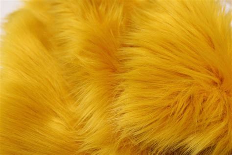 Mustard Yellow Faux Fur 2 Pile Faux Fur Leather Sheets Etsy