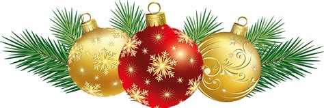 Christmas Tree Ball Decorations Clipart