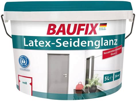 Wir erklären vorteile und nachteile, wie schwierigkeiten beim überstreichen BAUFIX Wand- und Deckenfarbe Latex-Seidenglanz weiß, 5 L ...