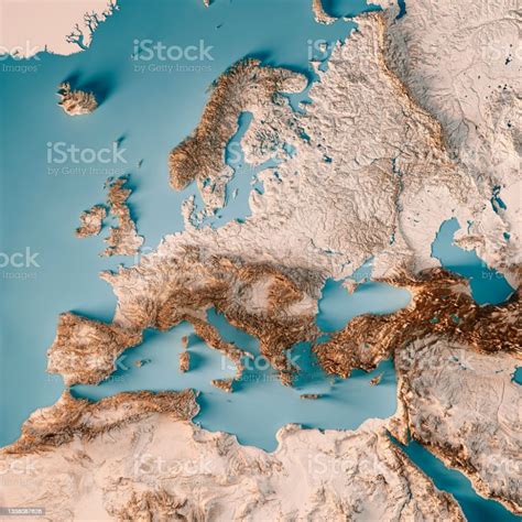 D Render Topographic Map Of Europe Europe Map Relief Map Geography Map Porn Sex Picture