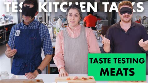 watch test kitchen talks professional chefs blindly taste test cured meats bon appétit video