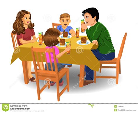 Family members sitting in living 197kb 1300x1126. Family dinner stock image. Image of eating, girl, mother ...