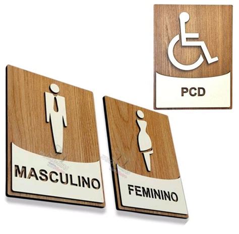 placas para banheiro wc sinalização mdf decorativa 3mm pcd jj placa decorativa magazine