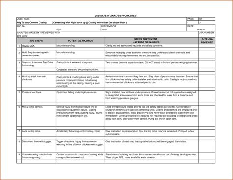 Job Safety Analysis Examples Pdf Word Pages Examples