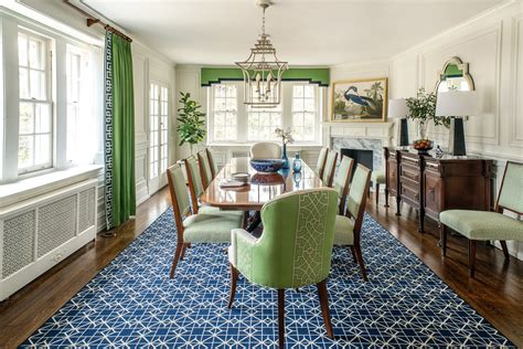 Classic Colors Meet Bold Pattern In Historic Homes Dining Room Home