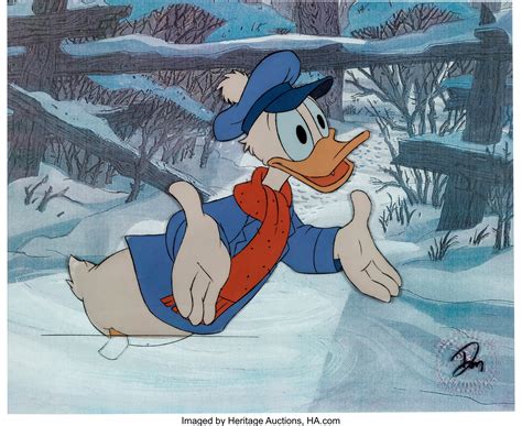 Mickeys Christmas Carol Donald Duck Production Cel Original Art Lot