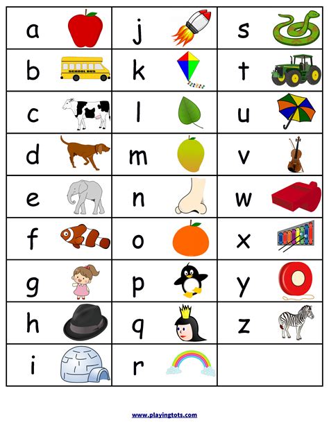 Free Printable Alphabets Chart With Pictures Free Alphabet Chart