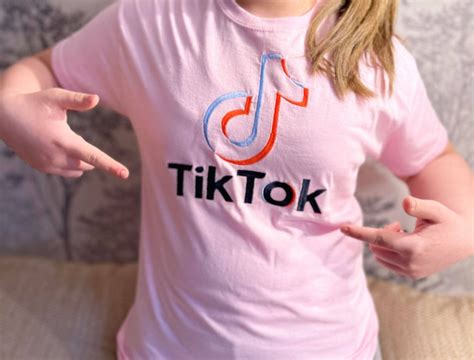 Tik Tok T Shirt Embroidered T Shirtkids T Shirt Teenager Etsy