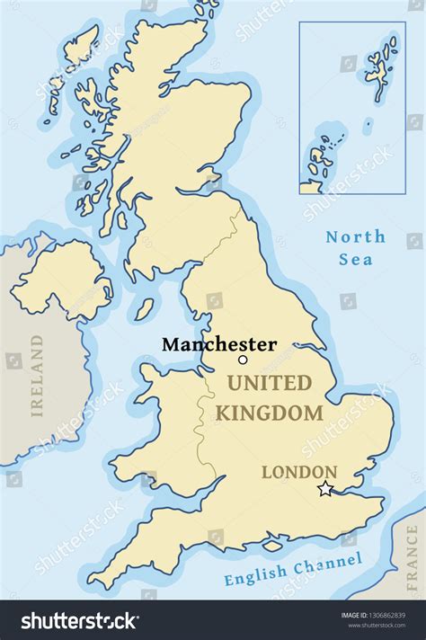 Manchester Map Location City Marked United Stock Vector Royalty Free