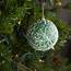 100MM Round Ball Ornaments Set Of 4 Glitter Frosted Blue 20337 