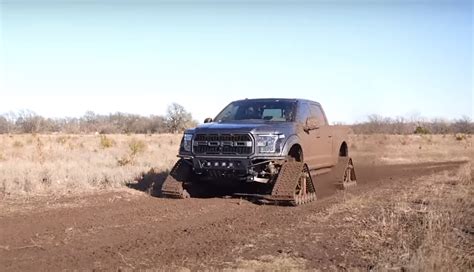Ford F 150 Raptor With Tank Tracks Gets Even More Capable Video