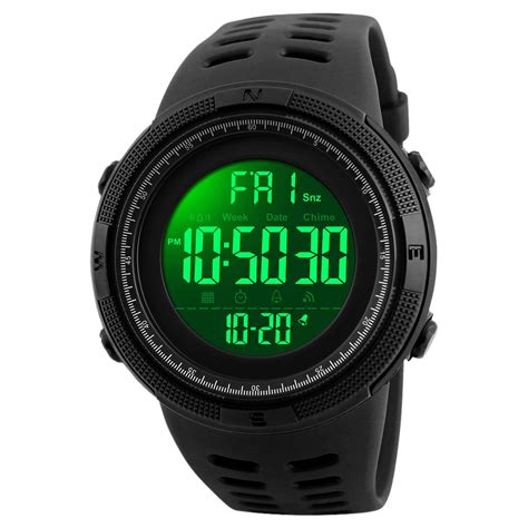 eeekit men s digital sports hand watch led 50m waterproof wrist watch military large watches
