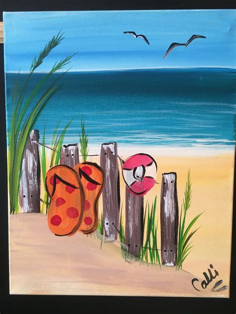 348 Best Beachsummer Canvas Painting Images On Pinterest