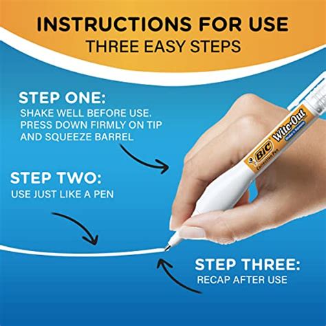 Bic Wite Out Brand Shake N Squeeze Correction Pen 8 Ml Fluid 1 Count