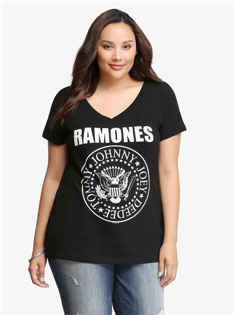 Ramones V Neck Tee Torrid Trendy Plus Size Clothing Black And