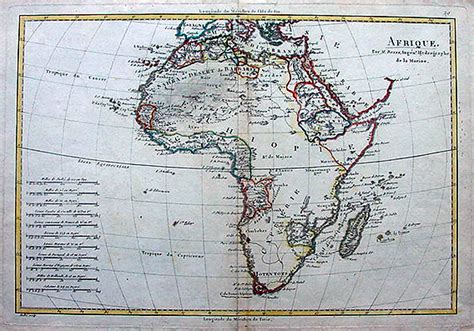 Antique Map Of Africa 18th Century