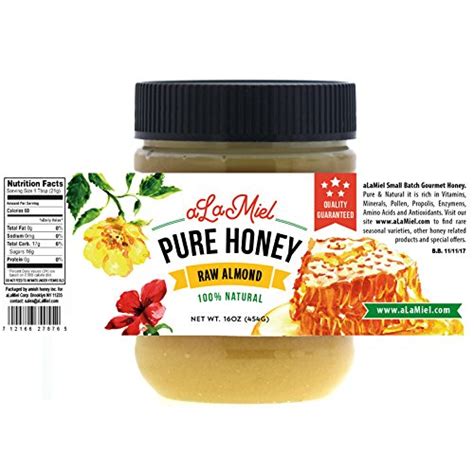Alamiel Raw Almond Honey Made In Usa Natural Local Small