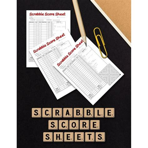 Scrabble Score Sheet Scrabble Game Record Book Scrabble Score Keeper