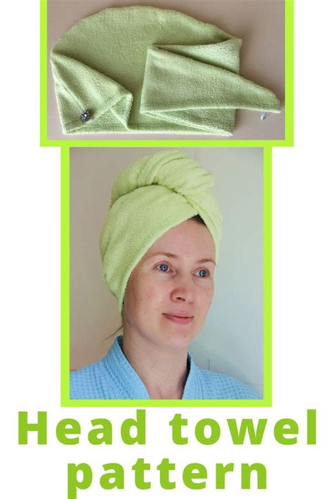 Head Towel Turban Sewing Pattern Tutorial Pdf Hair Towel Pattern