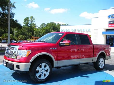 2010 Ford F150 Lariat Supercrew 4x4 In Red Candy Metallic D19644