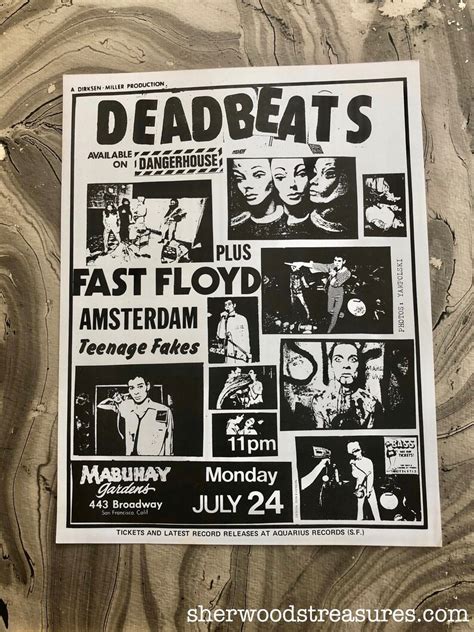 Deadbeats Punk Rock Concert Flyer 1978 Mabuhay Gardens San Etsy