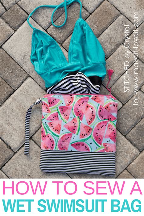 Sew A Wet Swimsuit Bag For The Beach Or Pool This Summer Swimwear Sewing Patterns Diy
