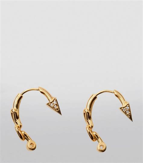 Burberry Gold Plated Hook Earrings Harrods Uk