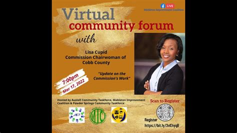 Community Forum With Cobb County Commission Chairwoman Lisa Cupid All
