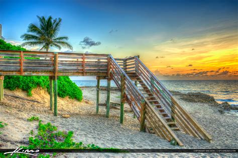Colorful Sunrise At Bathtub Beach Stuart Florida Hdr Photography By