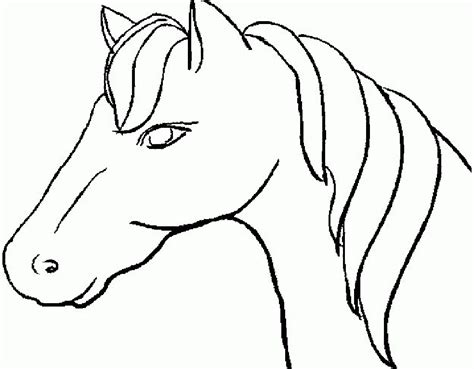 Cartoon Horse Head Coloring Page