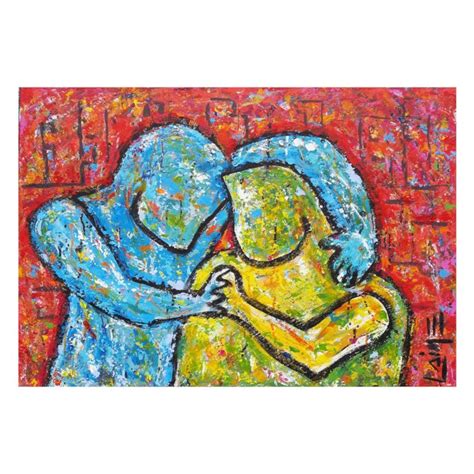 The Embrace Acrylic Painting By Arturo Laime Buy Exclusive Art Online