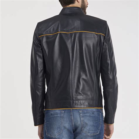 Alexander Leather Jacket Navy Blue S Iparelde Touch Of Modern