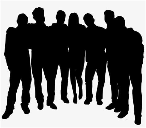 Free Png Group Photo Posing Silhouette Png Images Transparent Group