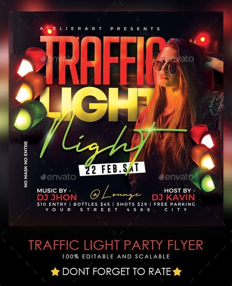 Traffic Light Party Flyer By Atelierart Graphicriver