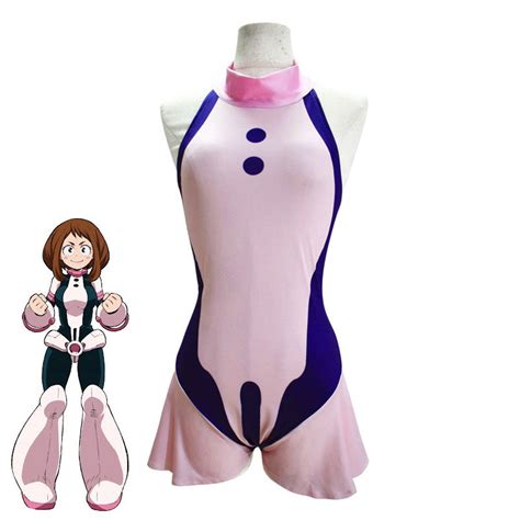 Anime My Hero Academia Ochaco Uraraka Swimsuit Cosplay Costume For Sales Cosplay Clans