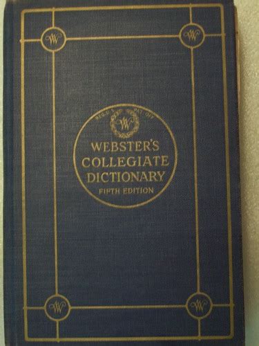 Thin Paper Websters Collegiate Dictionary Fifth Edition Largest