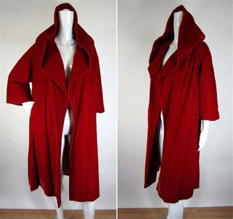 Sale Vintage 1950s Swing Opera Coat 50s Coat Red Velvet Etsy