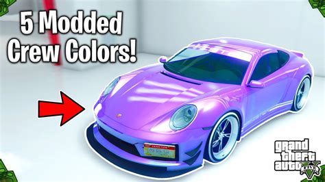 The Top 5 Best Modded Crew Colors In Gta 5 Online Bright Colorsclean