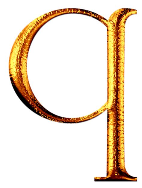 Golden Letter Q 28536189 Png