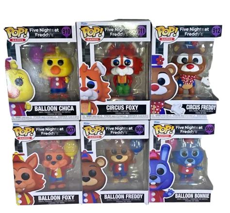 Funko Pop Games Five Nights At Freddys Fnaf 6pc Ballooncircus Set