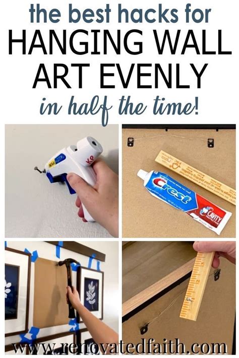 How To Hang Multiple Pictures On A Wall Evenly Easy Hack Hanging Pictures Picture Hanging