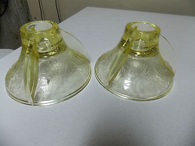 Hazel Atlas Florentine Yellow Candle Holders Antique Price Guide