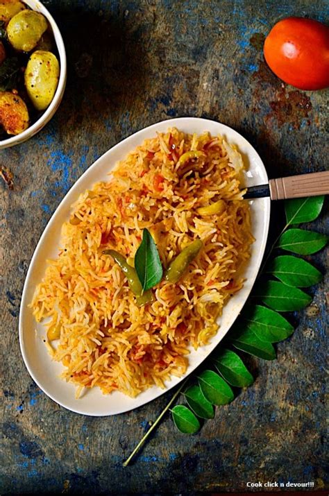 Instructions in a medium pot heat up oil and toast the rice with the garlic and salt until the rice changes color to a bright white golden tone. Tomato rice recipe, how to make tomato rice