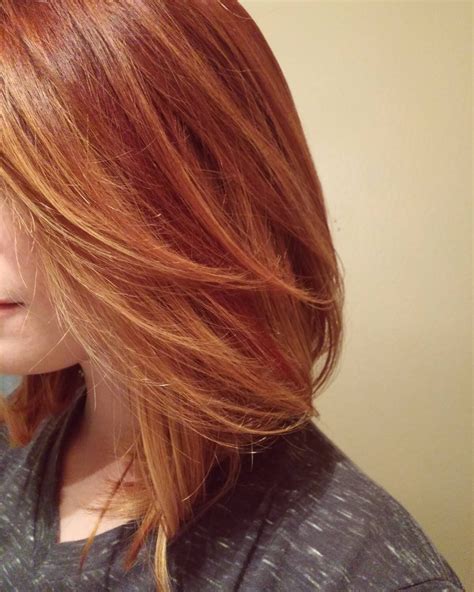 My Stylist Is A Wizard Red With Strawberry Blonde Highlights Hair