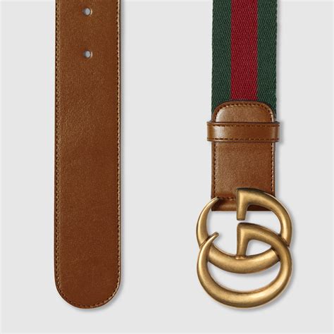 Web Belt With Double G Buckle Gucci Mens Casual 409416h17wt8623