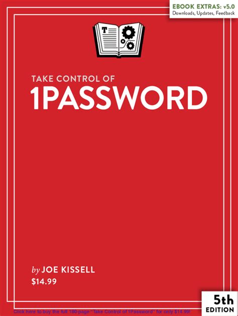 Fillable Online Take Control Of 1password 50 Sample This Book Shows