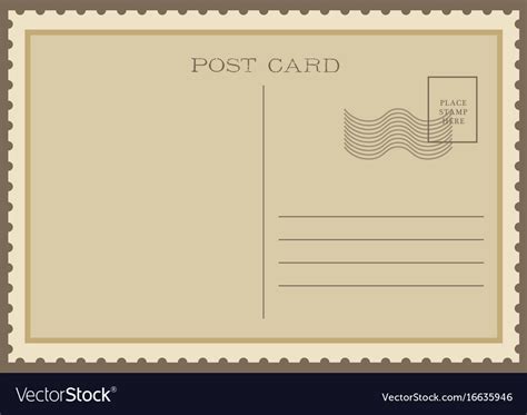 Vintage Classical Postcard Design Royalty Free Vector Image