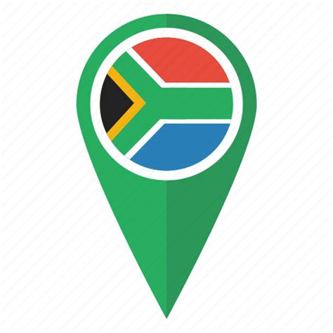 Africa African Flag Map Pin Pointer South Icon